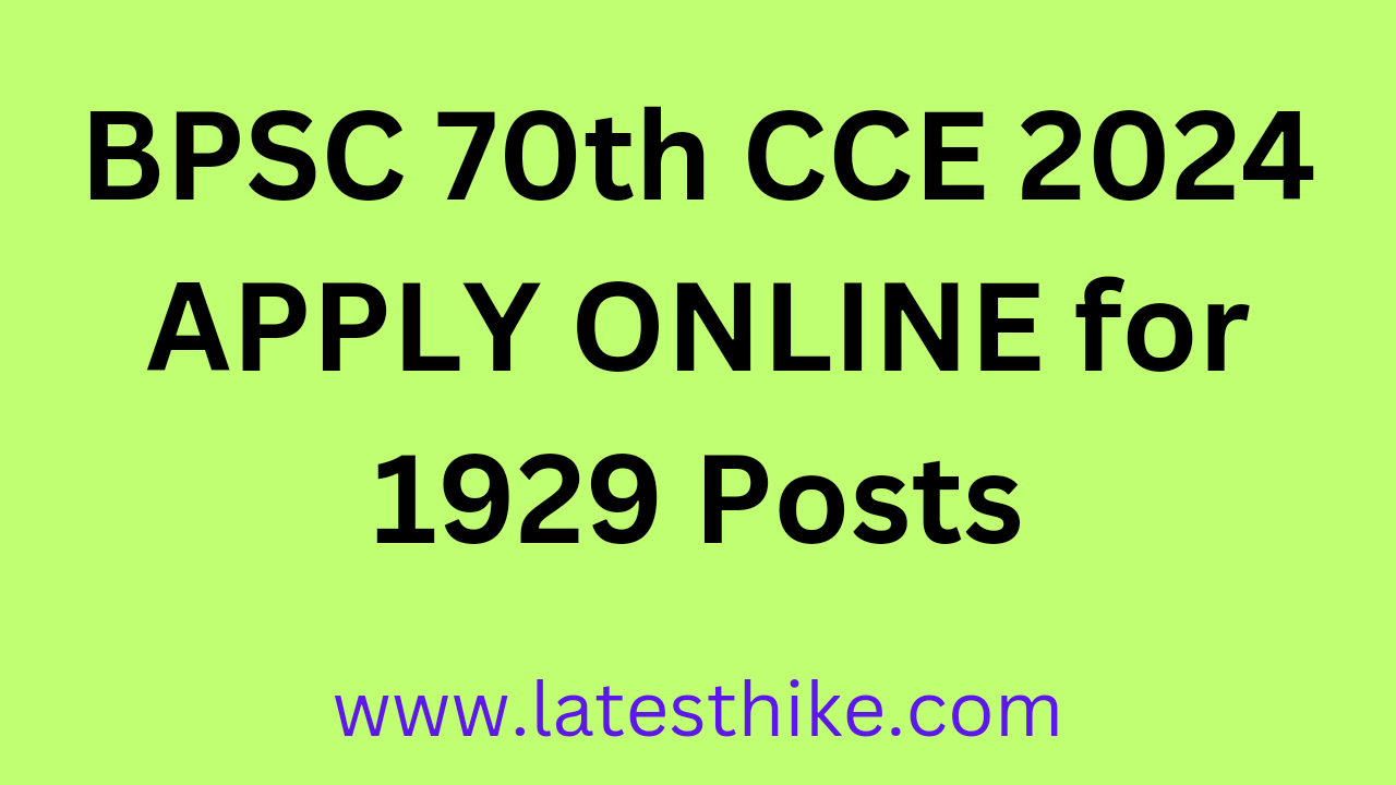 BPSC 70th CCE 2024